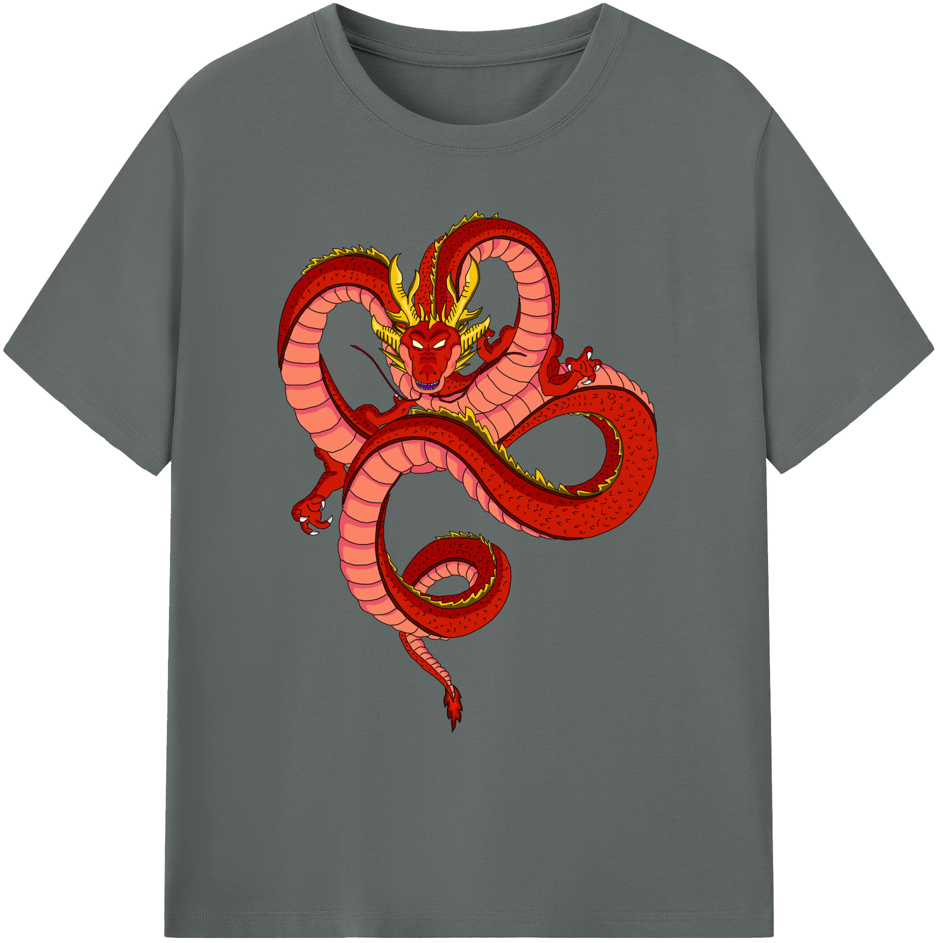 （画像用） ドラゴンボール 神龍 シェンロン DRAGON BALL Shenron 綿100％ メンズ半袖Tシャツ｜肌触りやわらか＆通気性